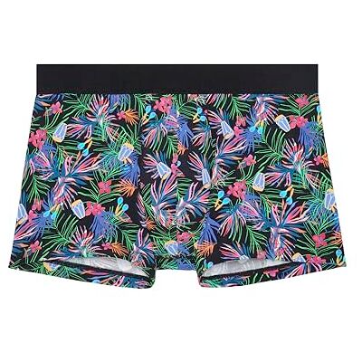 HOM Havana boxershorts, färgglatt och festligt tryck på svart bakgrund, M herr HOM Havana boxershorts, färgglatt och festligt tryck på svart bakgrund, M herr