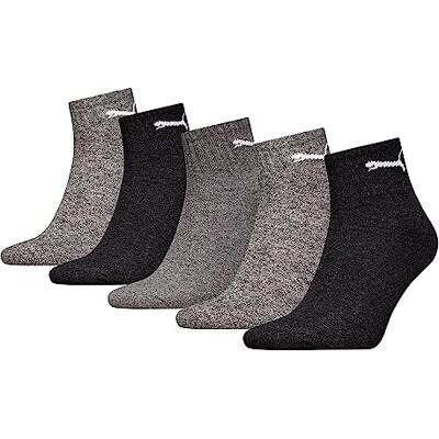 PUMA Unisex strumpor (5-pack), Anthraci/L Mel grå/M Mel grå, 35-38 EU PUMA Unisex strumpor (5-pack), Anthraci/L Mel grå/M Mel grå, 35-38 EU