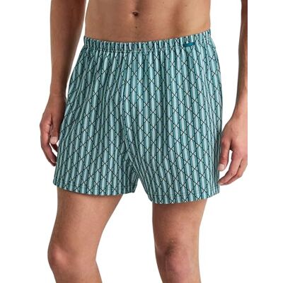 CALIDA Prints Jersey-boxershorts utan gylf för män, av 100% bomull, Aquamarine, 46-48 CALIDA Prints Jersey-boxershorts utan gylf för män, av 100% bomull, Aquamarine, 46-48