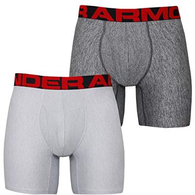Under Armour herr Snabbtorkande sportunderkläder, 2-pack bekväma herrunderkläder med snäv passform Tech 6 tum 2-pack, Mod grå ljus ljung / / jet grå ljus ljung, S Under Armour herr Snabbtorkande sportunderkläder, 2-pack bekväma herrunderkläder med snäv passform Tech 6 tum 2-pack, Mod grå ljus ljung / / jet grå ljus ljung, S