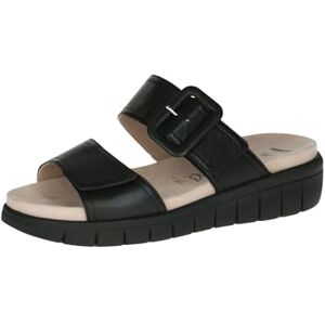 CAPRICE Damsandaler av läder med kardborreband, Svart blk sula, 37 EU CAPRICE Damsandaler av läder med kardborreband, Svart blk sula, 37 EU