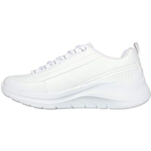Skechers Dam Arch Fit 2.0 Star Bunden Sneaker, Vitt läder silver trim, 36 EU Skechers Dam Arch Fit 2.0 Star Bunden Sneaker, Vitt läder silver trim, 36 EU