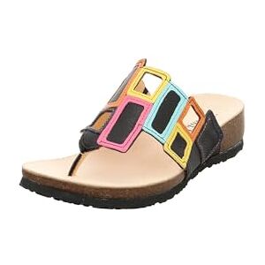Think! Damen JULIA chromfrei gegerbte nachhaltige Pantolette, SCHWARZ/KOMBI 0000 Think! Damen JULIA chromfrei gegerbte nachhaltige Pantolette, SCHWARZ/KOMBI 0000