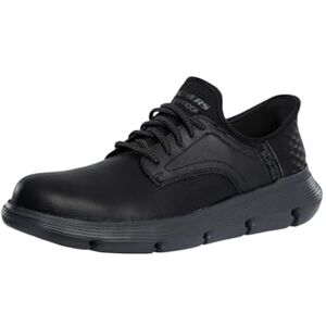 Skechers Herr handsfree Slip-ins Garza Carlyn Sneaker, Svart läder, 43 EU Skechers Herr handsfree Slip-ins Garza Carlyn Sneaker, Svart läder, 43 EU