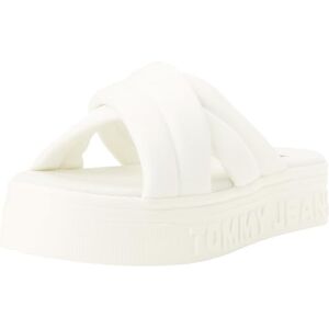Tommy Jeans dam TJW bokstäver Flatform Sandal Flat, Ecru, 5 UK, Ecru, 38 EU Tommy Jeans dam TJW bokstäver Flatform Sandal Flat, Ecru, 5 UK, Ecru, 38 EU