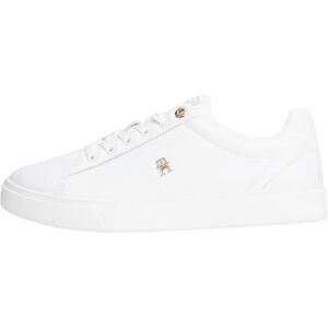 Tommy Hilfiger Court sneakers i läder för kvinnor, Vit, 42 EU Tommy Hilfiger Court sneakers i läder för kvinnor, Vit, 42 EU