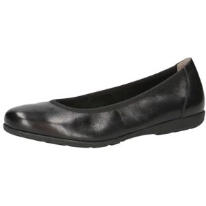 CAPRICE Damballerinaskor av läder platt, Svart nappa, 39 EU CAPRICE Damballerinaskor av läder platt, Svart nappa, 39 EU