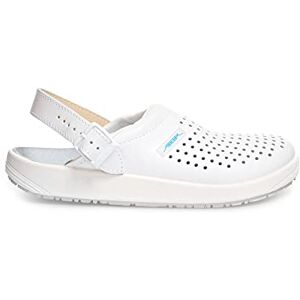 Abeba Clog 9300 – gummi slätt läder vit, perforerat, certifierat, 43 Abeba Clog 9300 – gummi slätt läder vit, perforerat, certifierat, 43