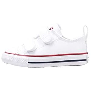 Converse Chuck Taylor All Star 2 V Ox optisk vit läder spädbarn träningsskor, Optisk vit, 22 EU Converse Chuck Taylor All Star 2 V Ox optisk vit läder spädbarn träningsskor, Optisk vit, 22 EU