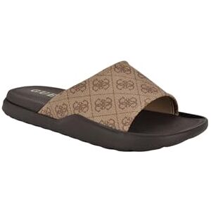 GUESS Magaria Slide Sandal för män, Ljusbrun logotyp multi 230, 46 EU GUESS Magaria Slide Sandal för män, Ljusbrun logotyp multi 230, 46 EU