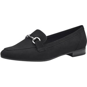 MARCO TOZZI Damloafer utan klack, vegansk med spänne, svart, 39 EU MARCO TOZZI Damloafer utan klack, vegansk med spänne, svart, 39 EU