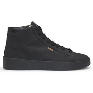 Boss Herr Belwar Hito Logo-detalj höga sneakers i tumlat läder storlek 5, Svart, 39 EU Boss Herr Belwar Hito Logo-detalj höga sneakers i tumlat läder storlek 5, Svart, 39 EU