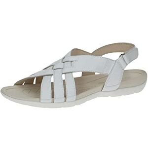 CAPRICE 9-9-28104-20, platta damsandaler, Vit nappa, 38 EU CAPRICE 9-9-28104-20, platta damsandaler, Vit nappa, 38 EU