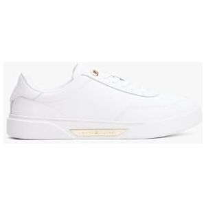 Tommy Hilfiger dam Essential Chic Court Sneaker FW0FW08682 låg topp, vit (vit), 7,5, Vitt, 42 EU Tommy Hilfiger dam Essential Chic Court Sneaker FW0FW08682 låg topp, vit (vit), 7,5, Vitt, 42 EU