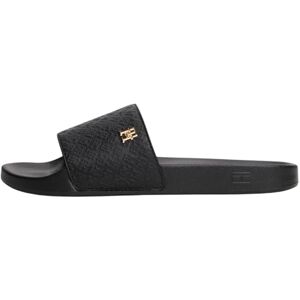 Tommy Hilfiger Th Monogram Poolside Fw0fw08525 Slides, Svart, 37 EU Tommy Hilfiger Th Monogram Poolside Fw0fw08525 Slides, Svart, 37 EU