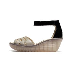 Fly London dam YELU545FLY Sandal, Silver/Svart, 9 UK, Silversvart, 9 UK Fly London dam YELU545FLY Sandal, Silver/Svart, 9 UK, Silversvart, 9 UK