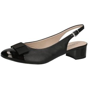 CAPRICE Damslingpumps med rosett eleganta, Svart kam, 40 EU CAPRICE Damslingpumps med rosett eleganta, Svart kam, 40 EU