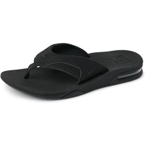 REEF Fanning Sandaler, flasköppnar-flip flops med valvstöd, hållbar yttersula, vattentåliga, Helt svart, 4 REEF Fanning Sandaler, flasköppnar-flip flops med valvstöd, hållbar yttersula, vattentåliga, Helt svart, 4