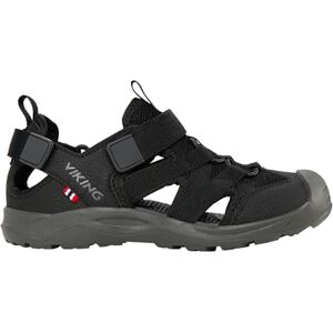 Viking Unisex barn Adventure Jr sandal, Svart kol, 35 EU bred Viking Unisex barn Adventure Jr sandal, Svart kol, 35 EU bred