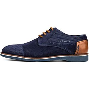 bugatti herr Låg mockasko av nubuck och slätt läder, komfortderby i avslappnad design, Mörkblå, 41 EU bugatti herr Låg mockasko av nubuck och slätt läder, komfortderby i avslappnad design, Mörkblå, 41 EU