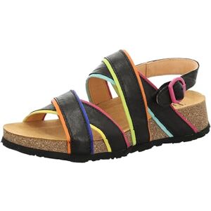 Think! Damen KOAK chromfrei gegerbte nachhaltige Sandale, SCHWARZ/KOMBI 0000 Think! Damen KOAK chromfrei gegerbte nachhaltige Sandale, SCHWARZ/KOMBI 0000