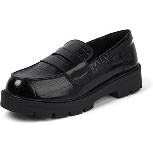 Kickers Kori Loafer Croc läderskor för kvinnor, svart, 7 UK, Svart, 41 EU Kickers Kori Loafer Croc läderskor för kvinnor, svart, 7 UK, Svart, 41 EU