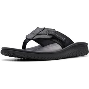 Clarks Wesley Sun Flip Flop, herr, Svart läder, 42 EU Clarks Wesley Sun Flip Flop, herr, Svart läder, 42 EU