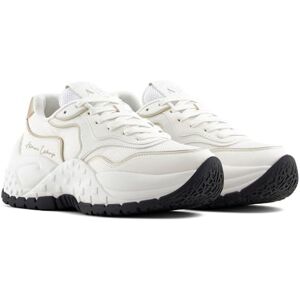 Giorgio Armani dam Vedder sneakers, av vit + PALE Gold, 40 EU, Off White Pale guld, 40 EU Giorgio Armani dam Vedder sneakers, av vit + PALE Gold, 40 EU, Off White Pale guld, 40 EU