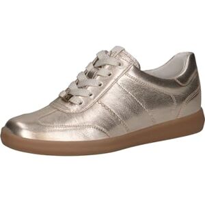 CAPRICE Damsneakers, platt av läder, fritid, Platinum metall, 38 EU CAPRICE Damsneakers, platt av läder, fritid, Platinum metall, 38 EU