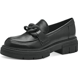 MARCO TOZZI Damloafer med klack, elegant vegansk, svart, 36 EU MARCO TOZZI Damloafer med klack, elegant vegansk, svart, 36 EU