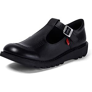 Kickers Flickor T-Bar svart läder skolskor, Svart, 39 EU Kickers Flickor T-Bar svart läder skolskor, Svart, 39 EU