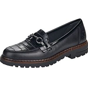 Rieker 54862 Dam Loafers, Svart, 37 EU Rieker 54862 Dam Loafers, Svart, 37 EU