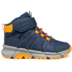 Geox moderna ankelstövlar för pojkar, Denim orange, 5.5 Big Kid Geox moderna ankelstövlar för pojkar, Denim orange, 5.5 Big Kid