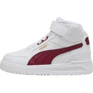 PUMA Unisex barn Shuffle Downtown Mid Ac+ Ps Sneaker, White Team Regal röd guld, 35 EU PUMA Unisex barn Shuffle Downtown Mid Ac+ Ps Sneaker, White Team Regal röd guld, 35 EU
