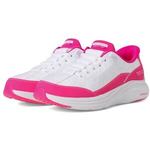 Skechers Dam kontur skum mysig passform handsfree slip-on sneaker, Vit/het rosa, 37.5 EU Skechers Dam kontur skum mysig passform handsfree slip-on sneaker, Vit/het rosa, 37.5 EU