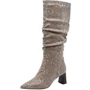 Tamaris damers långa kängor klack för kvinnor 1-25507-45 knähög, beige orm, 7,5 UK, Beige orm, 41 EU Tamaris damers långa kängor klack för kvinnor 1-25507-45 knähög, beige orm, 7,5 UK, Beige orm, 41 EU