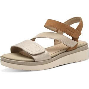 Tamaris Dam Comfort Damen Keilsandale multijusterbar kil sandal, Beige kam, 6 UK Tamaris Dam Comfort Damen Keilsandale multijusterbar kil sandal, Beige kam, 6 UK