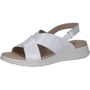 CAPRICE Damer 9-28700-46 platta sandaler, vit napplak, 38 EU CAPRICE Damer 9-28700-46 platta sandaler, vit napplak, 38 EU