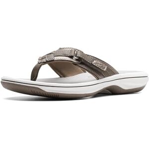 Clarks kvinnors bris hav flip-flop, Syntetisk tenn, 10 UK Clarks kvinnors bris hav flip-flop, Syntetisk tenn, 10 UK