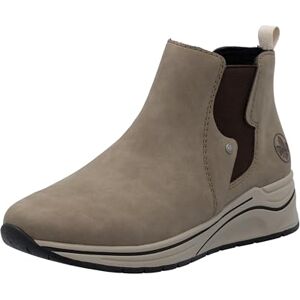 Rieker N9561-14 slip-on stövlar syntet dam i blått, Beige, 42 EU Rieker N9561-14 slip-on stövlar syntet dam i blått, Beige, 42 EU