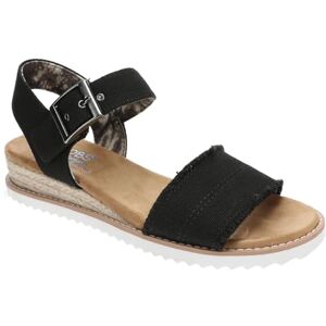 Skechers kvinnors öknkyss-sliten sandal, Svart duk, 36 EU Skechers kvinnors öknkyss-sliten sandal, Svart duk, 36 EU