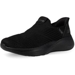 Skechers kvinnors handsfree slip-on Infinity Sneaker, Svart textil syntetisk trim, 39 EU Skechers kvinnors handsfree slip-on Infinity Sneaker, Svart textil syntetisk trim, 39 EU