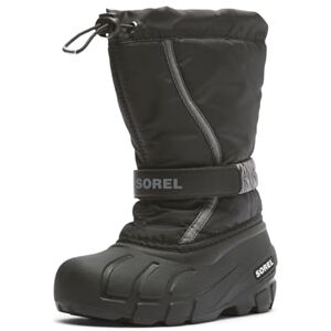 Sorel unisex barn Flurry Boot Snökängor, Svart/storstad grå, 3 US Big Kid Sorel unisex barn Flurry Boot Snökängor, Svart/storstad grå, 3 US Big Kid