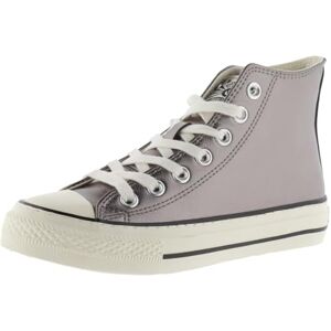victoria Tribe Metallic Leather Effect Boot & Retro Logo & Brilliant Finish Sula 1057106 för kvinnor, Plata, 37 EU victoria Tribe Metallic Leather Effect Boot & Retro Logo & Brilliant Finish Sula 1057106 för kvinnor, Plata, 37 EU
