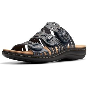 Clarks dam Laurieann Ruby platt sandal, Marinblått läder, 10 UK Narrow Clarks dam Laurieann Ruby platt sandal, Marinblått läder, 10 UK Narrow