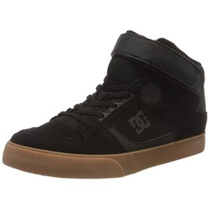 DC Shoes Pojkar ren hög topp elastiska sneakers, Svart gummi 36.5 EU DC Shoes Pojkar ren hög topp elastiska sneakers, Svart gummi 36.5 EU