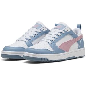 PUMA Unisex barn Rebound V6 Lo Jr Sneaker, vit Poised rosa cool blå, 4.5 UK PUMA Unisex barn Rebound V6 Lo Jr Sneaker, vit Poised rosa cool blå, 4.5 UK