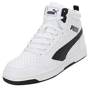 PUMA Unisex Rebound V6 Sneakers, WHITE- BLACK, 44 EU PUMA Unisex Rebound V6 Sneakers, WHITE- BLACK, 44 EU