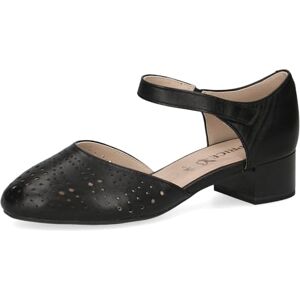 CAPRICE Comfort dampumps med remmar av läder med blockhäl, Svart nappa, 38.5 EU CAPRICE Comfort dampumps med remmar av läder med blockhäl, Svart nappa, 38.5 EU