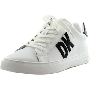 DKNY Dam Abeni Lace-up-lädersneakers, Brght Wt Bk, 37 EU DKNY Dam Abeni Lace-up-lädersneakers, Brght Wt Bk, 37 EU